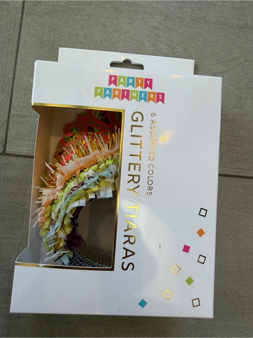 NWT 6 Glittery Tiaras in this fun Set - Multicolor for any occasion 🌈